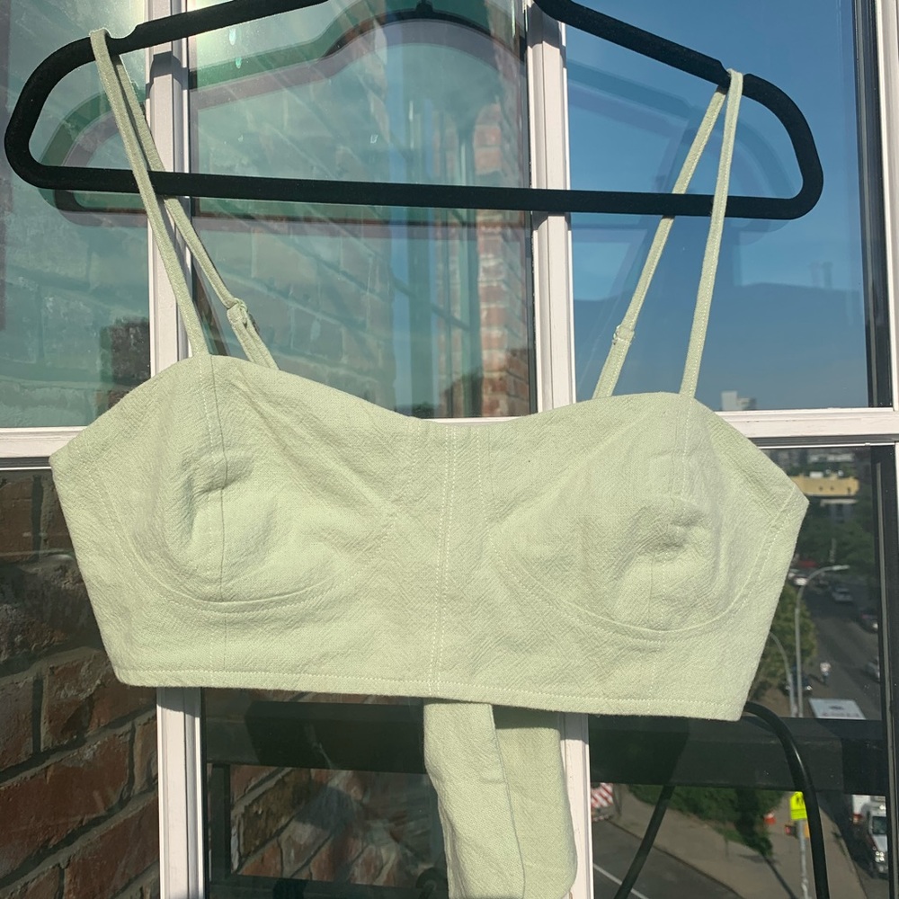 Urban Outfitters Tie back bustier crop top